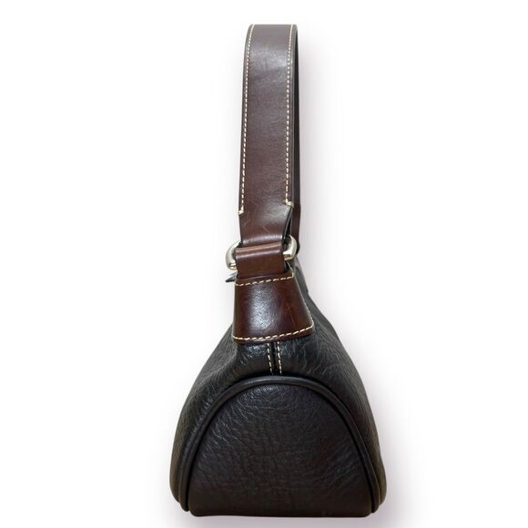 Dooney & Bourke Florentine Mini Shoulder Bag Black Pebble Leather Hobo Y2K Small - Picture 3 of 15